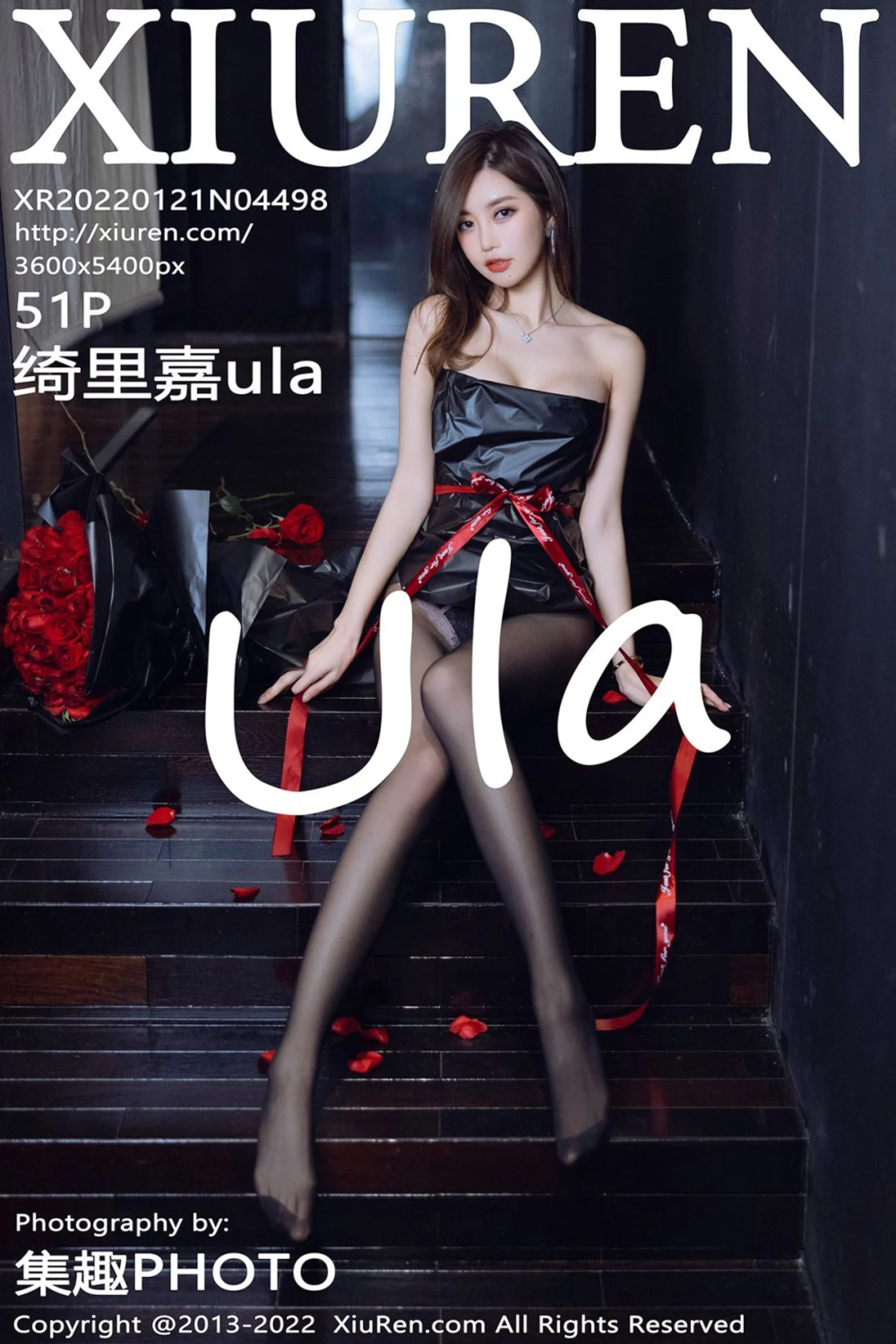 [XiuRen秀人网]VOL.4498 女神绮里嘉ula黑色露肩连衣短裙配超薄黑丝秀完美身材诱惑写真51P-秀人网官方网站